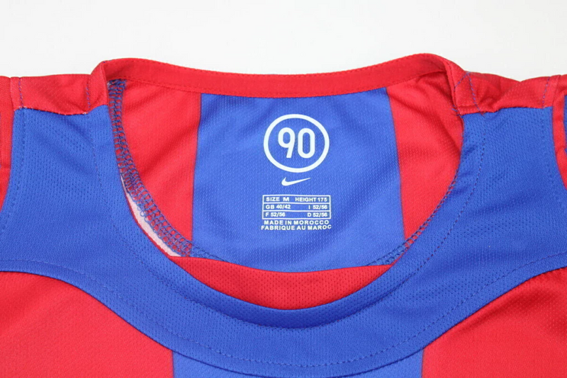 Camisa Barcelona Home 2004/05 - Retrô Nike Masculina - Azul e Vermelha