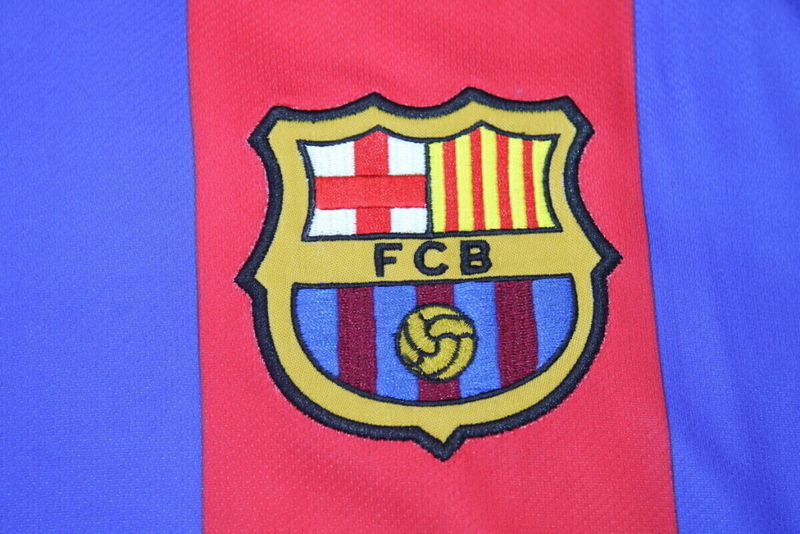 Camisa Barcelona Home 2004/05 - Retrô Nike Masculina - Azul e Vermelha