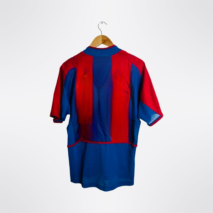 Camisa Barcelona Home 2002/03 - Retrô Nike Masculino - Azul e Grená