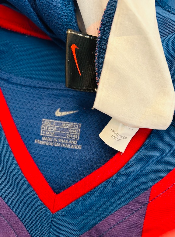 Camisa Barcelona Home 2002/03 - Retrô Nike Masculino - Azul e Grená
