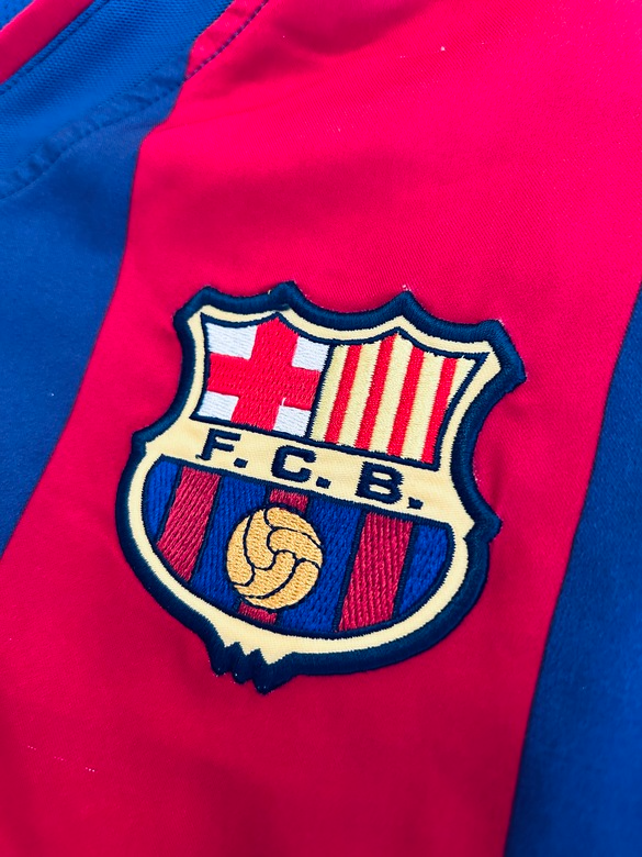Camisa Barcelona Home 2002/03 - Retrô Nike Masculino - Azul e Grená