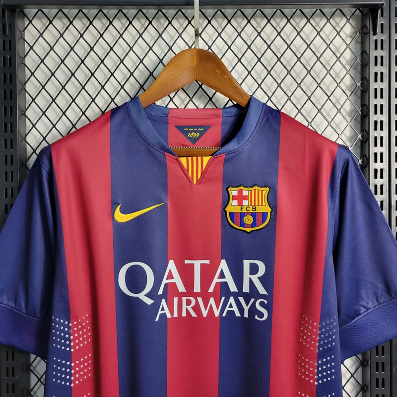 Camisa Barcelona Home 2014/15 - Retrô Nike Masculina - Azul e Grená