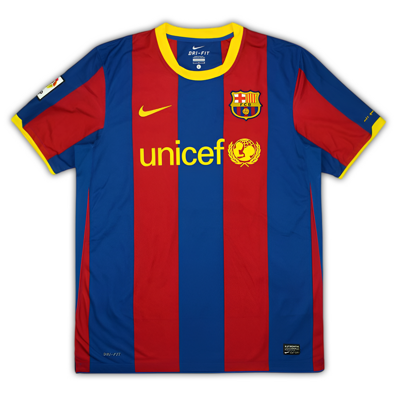 Camisa Barcelona Home 2010/11 - Retrô Nike Masculino - Vermelho e Azul