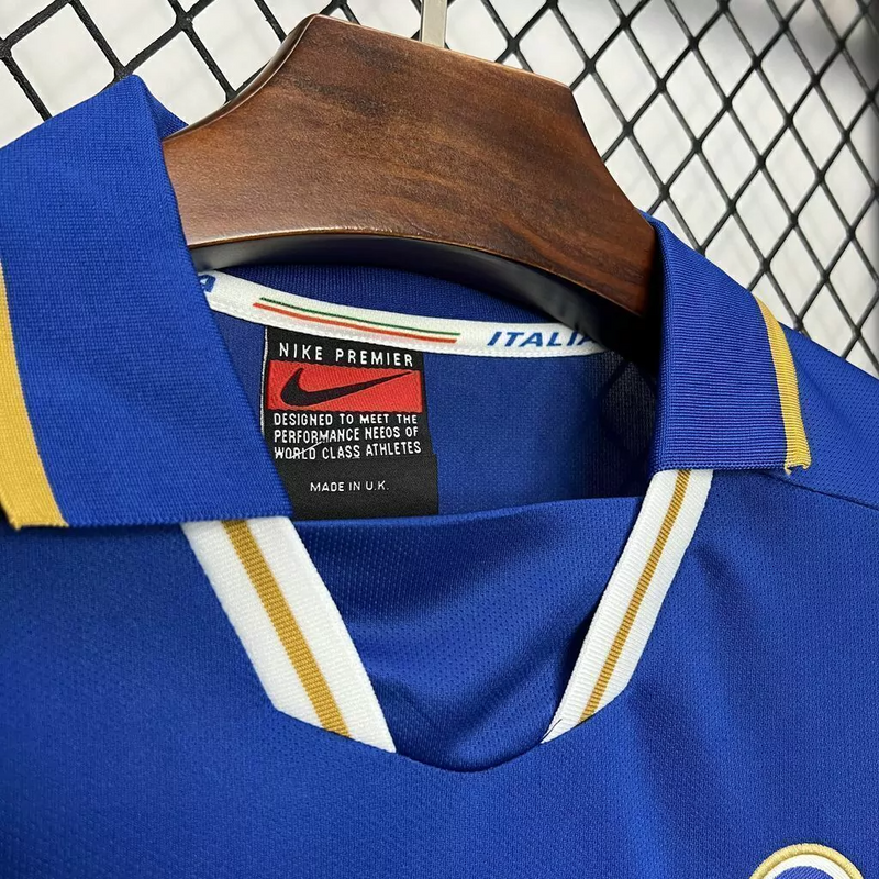 Camisa Itália Home 1996 - Retrô Nike Masculino - Azul