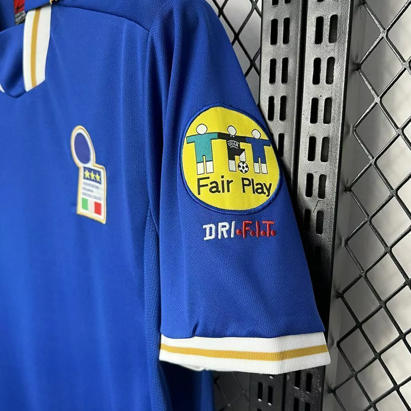 Camisa Itália Home 1996 - Retrô Nike Masculino - Azul