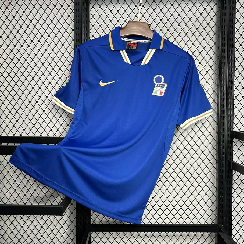 Camisa Itália Home 1996 - Retrô Nike Masculino - Azul