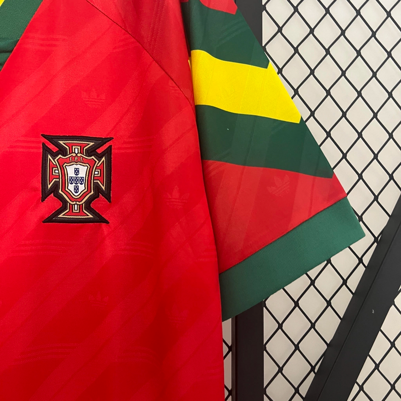 Camisa Portugal Home 1992 - Retrô Adidas Masculino - Vermelho