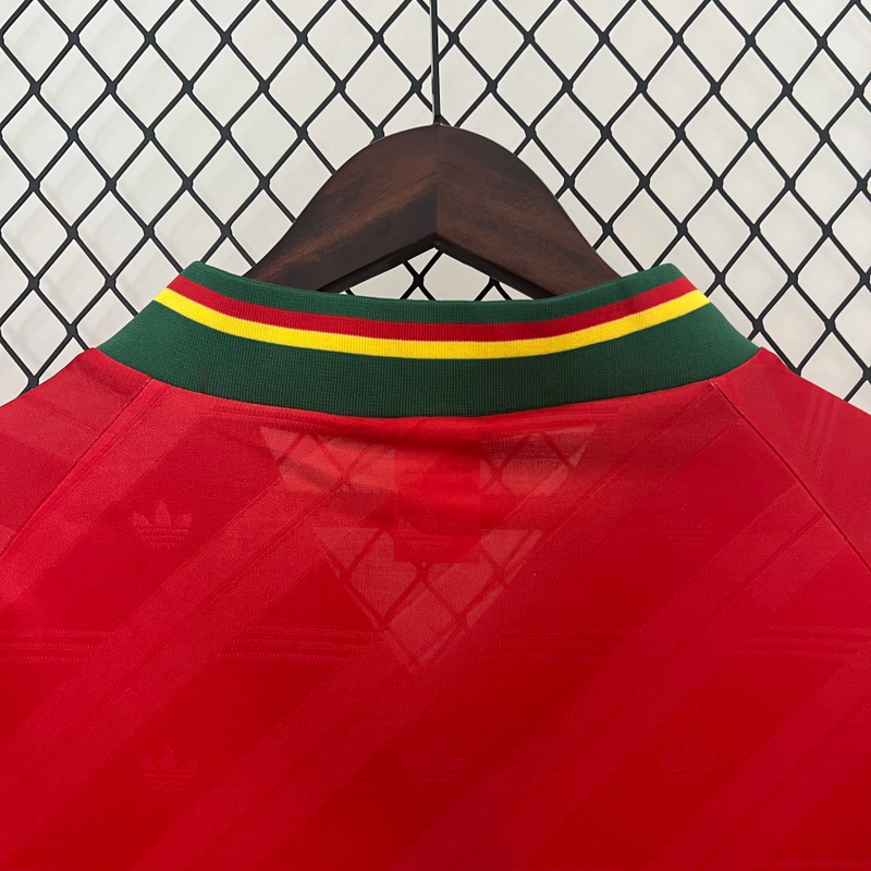 Camisa Portugal Home 1992 - Retrô Adidas Masculino - Vermelho