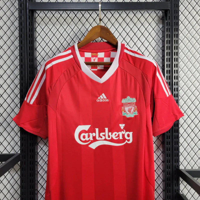 Camisa Liverpool Home 2008/09 - Retrô Adidas Masculino - Vermelho