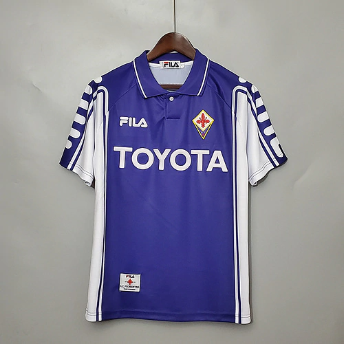 Camisa Fiorentina Home 1999/00 - Retrô Fila Masculino - Roxo e branco