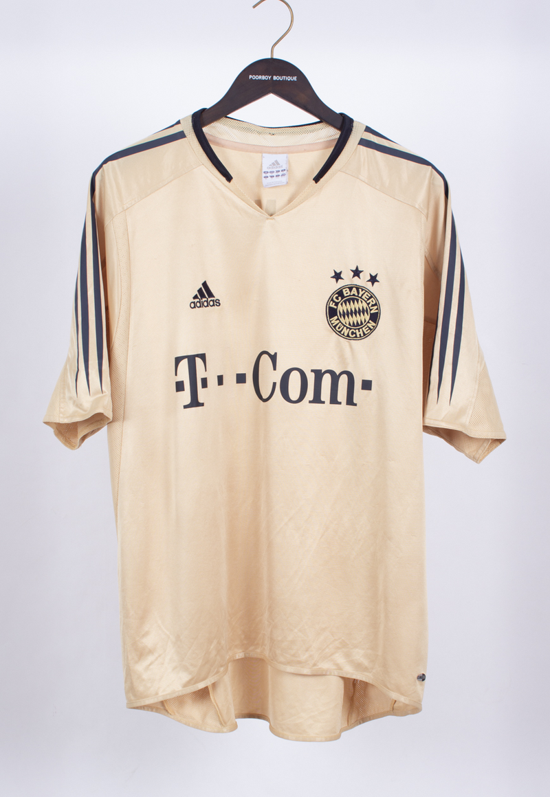 Camisa Bayern de Munique Away 2004/05 - Retrô Adidas Masculino - Bege
