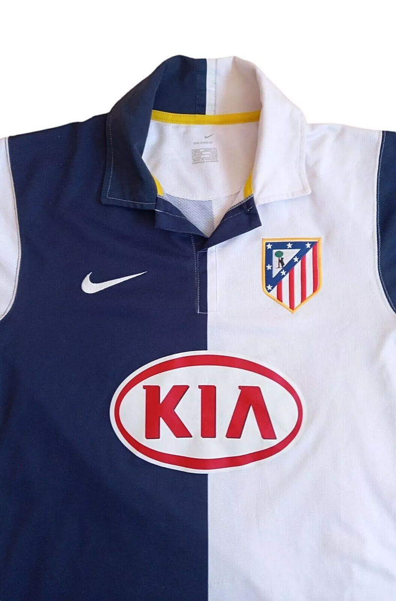 Camisa Atlético de Madrid Away 2006/07 - Retrô Nike Masculino - Branco e azul