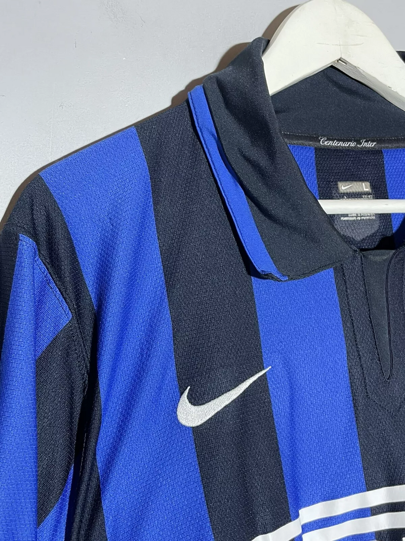 Camisa Inter de Milão Home 2007/08 - Retrô Nike Masculino - Preto e Azul