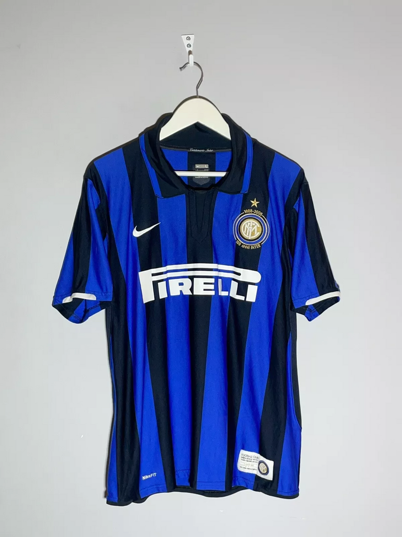Camisa Inter de Milão Home 2007/08 - Retrô Nike Masculino - Preto e Azul