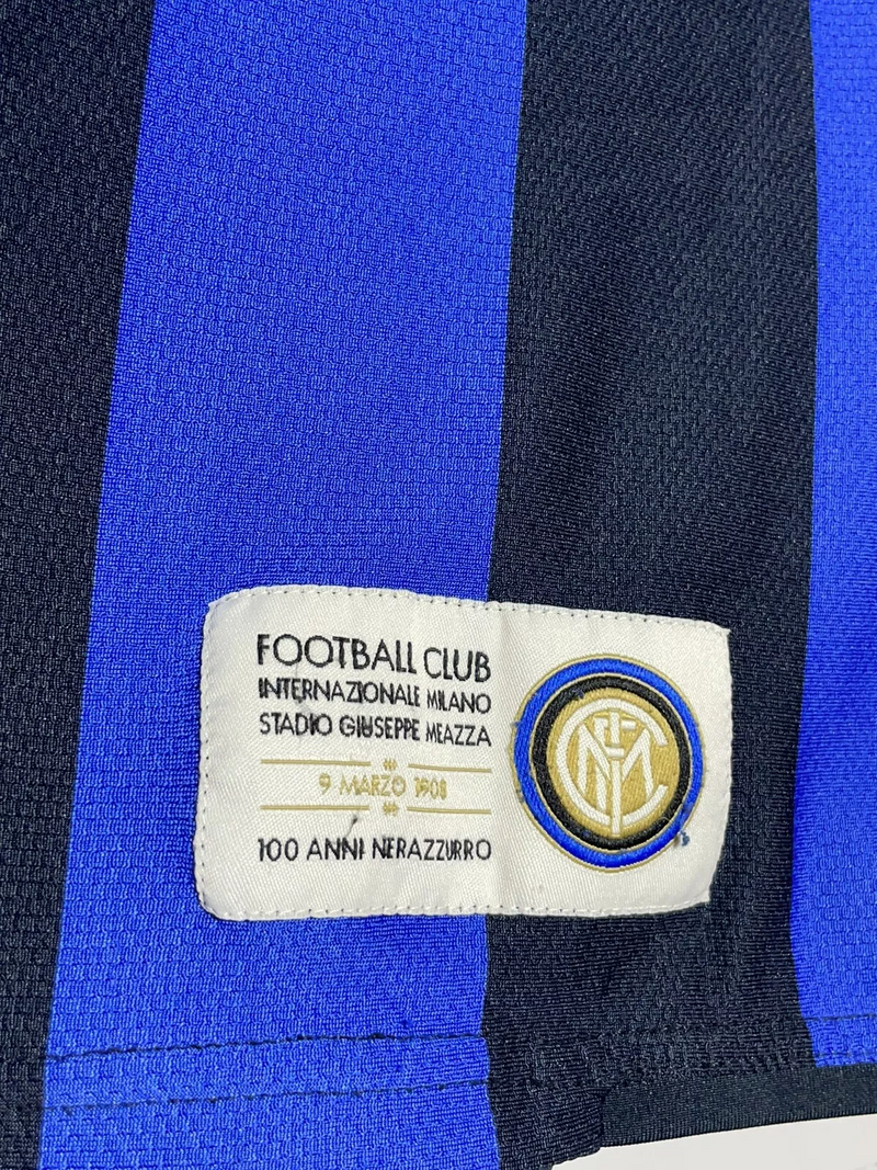 Camisa Inter de Milão Home 2007/08 - Retrô Nike Masculino - Preto e Azul