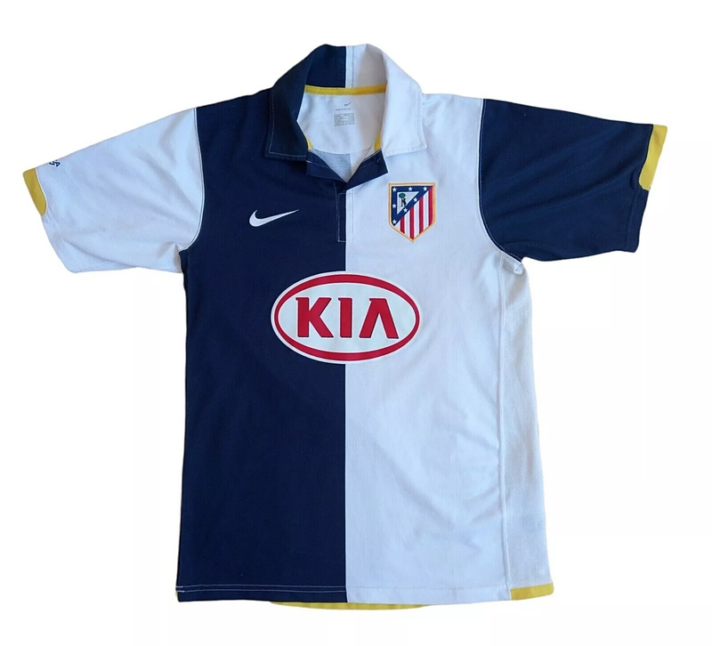 Camisa Atlético de Madrid Away 2006/07 - Retrô Nike Masculino - Branco e azul