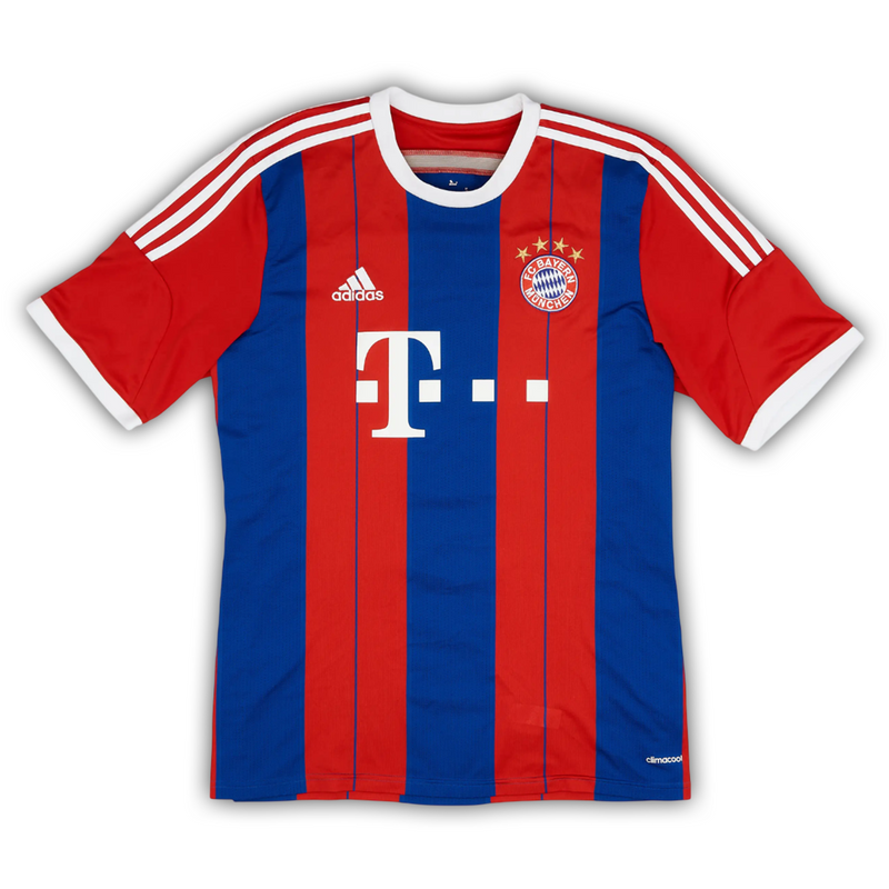 Camisa Bayern de Munique Home 2014/15 - Retrô Adidas Masculino - Vermelha e Azul