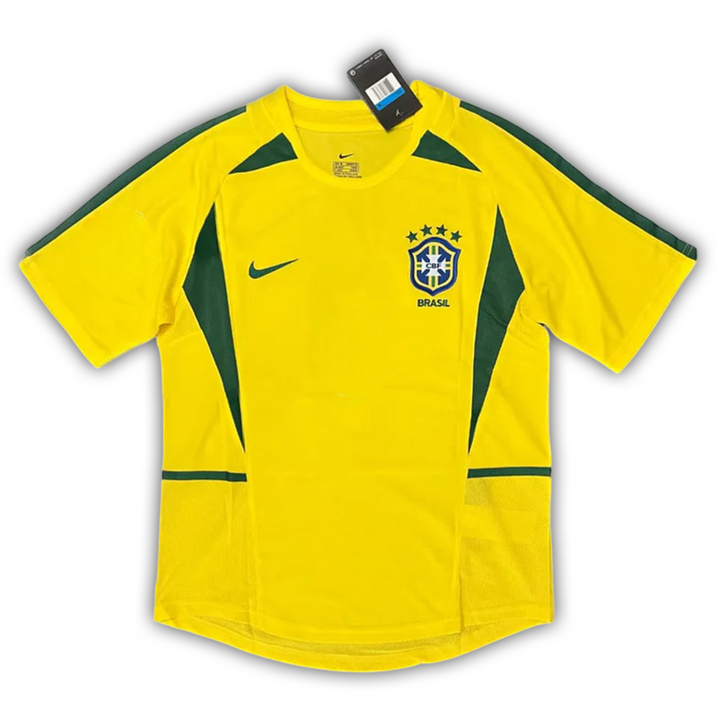Camisa Brasil Home 2002 - Retrô Nike Masculino - Amarelo